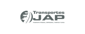 Logotipo comercial de Transportes JAP en El Salvador