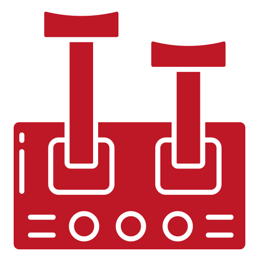 Ícono de maquinaria y manufactura industrial en El Salvador